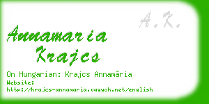 annamaria krajcs business card